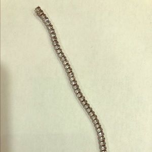 Aquamarine color costume tennis bracelet